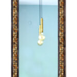 Özel Ölçü Wicker Mistik Traverten Dekoratif Ayna - 60x110 cm